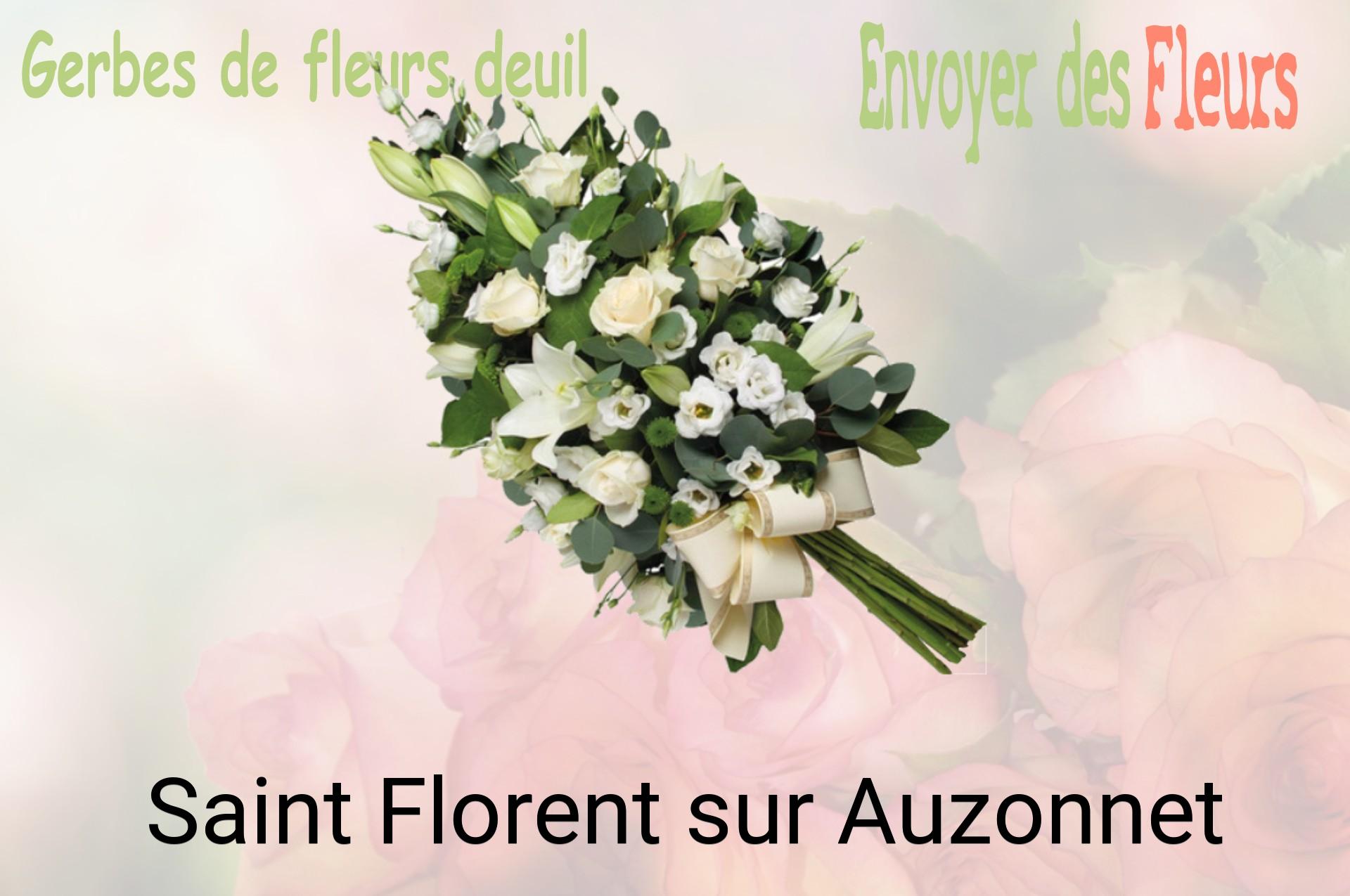 Gerbe de fleurs de deuil livrée à Saint-Florent-sur-Auzonnet